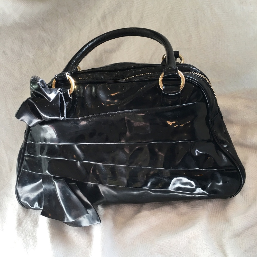 [VALENTINO] Shiny black purse handbag